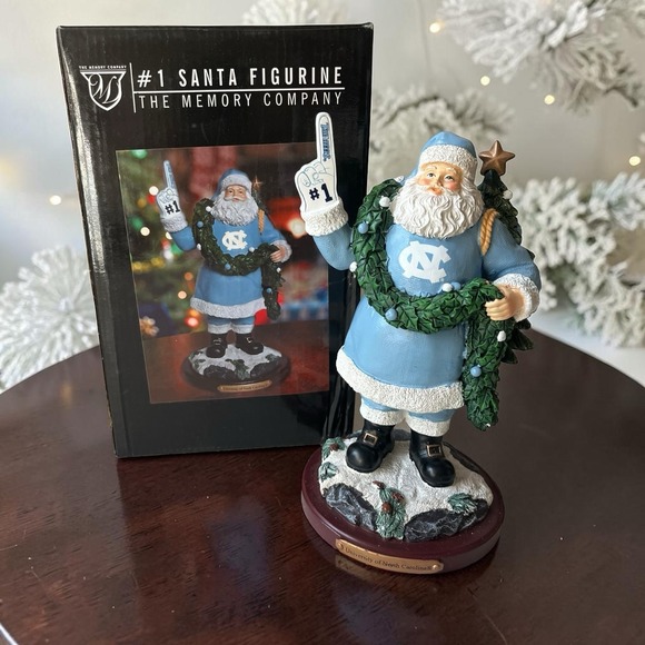 The Memory Company Other - Memory Company Carolina Tar heels #1 Santa Limited Ed. Christmas Figurine Vtg